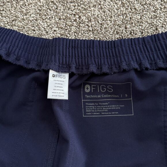 FIGS Yola Skinny Scrub Pants Navy Blue TW2000 R Women's Size Small - Picture 2 of 9